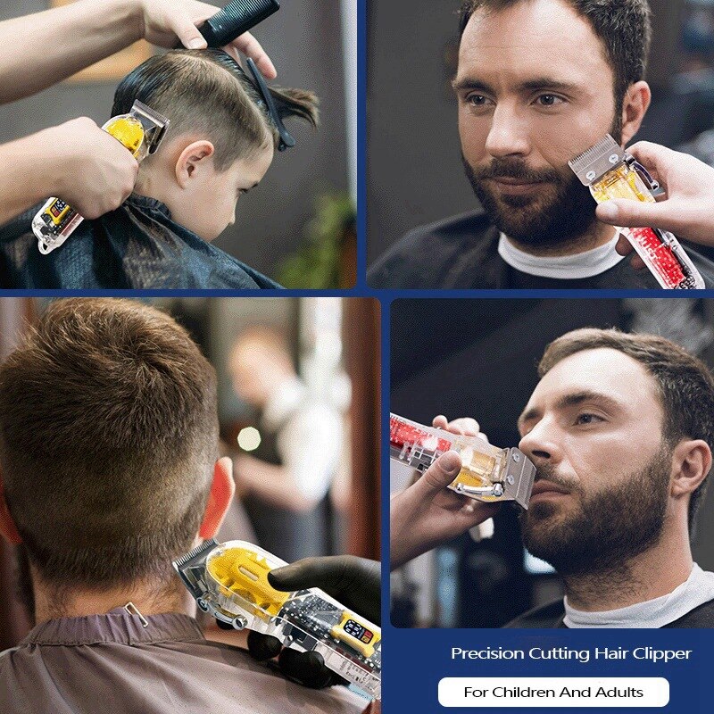 Surker SK-1609 Hair Clipper USB Rechargeable Hair Carving Clipper 4-Speed Fine-Tuning Trimmer For Men