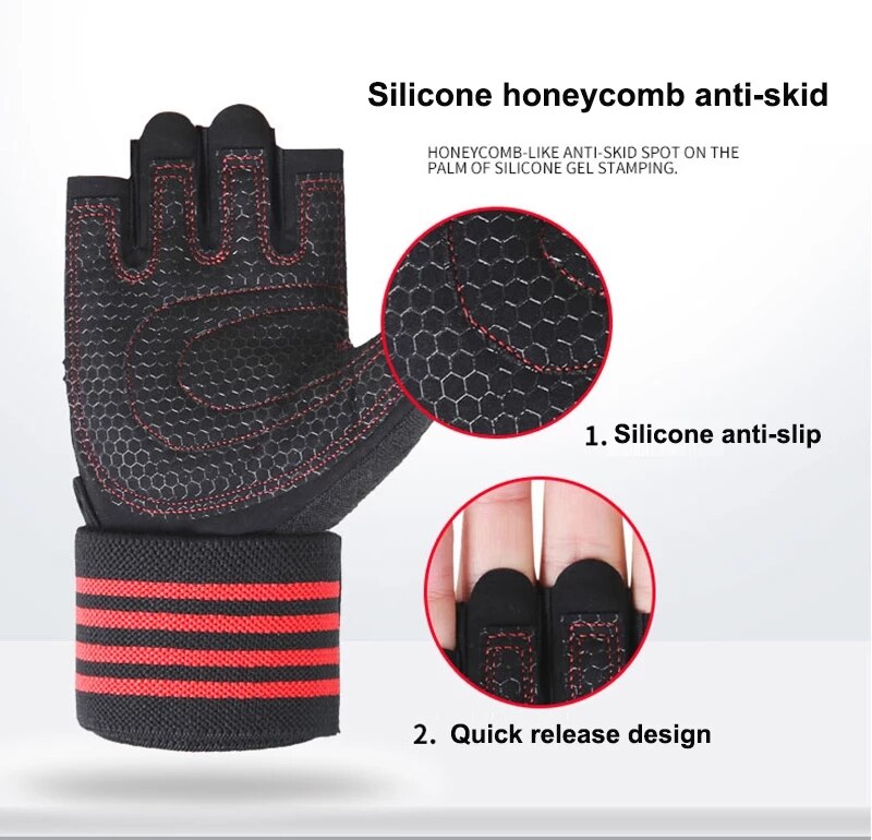 Gants de Fitness avec Support de poignet pour les exercices lourds, pour la musculation, la musculation, pour hommes et femmes