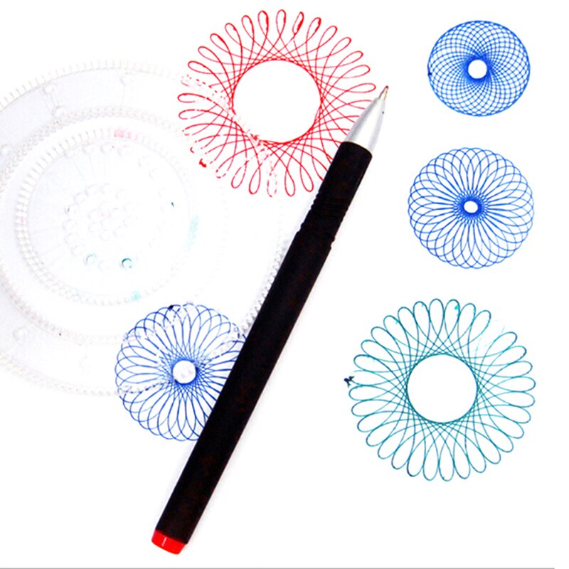 Spirograph Deluxe Set 25 Stuks Tin Set Gelijkspel Spiraal Ontwerpen Grijpende Tandwielen & Wielen, Trekken Educatief Speelgoed