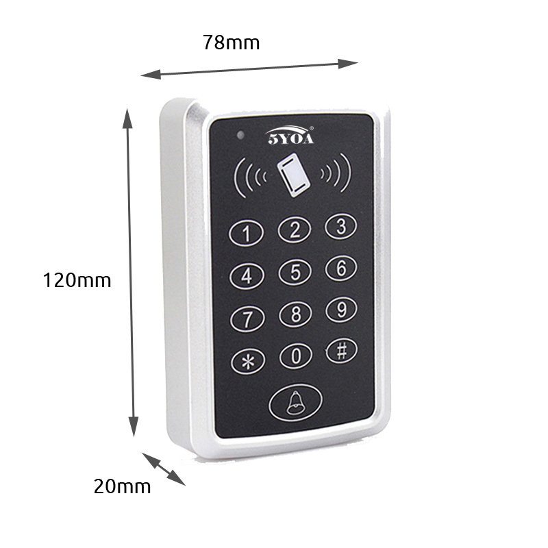 125KHz RFID Access Control Keypad EM Card Reader Door Access Control System Door Lock Opener Keyboard System