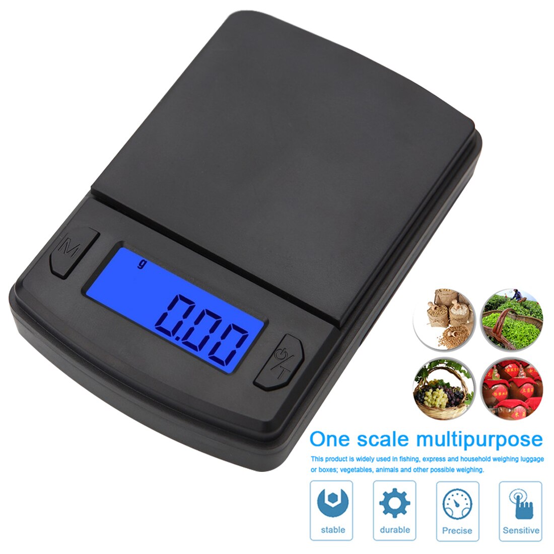 Mini Digital Weight Scale 500g/200g/100g LCD Pocket Electronic Scales Gram Scale Food Kitchen Scale for Travel Jewelry