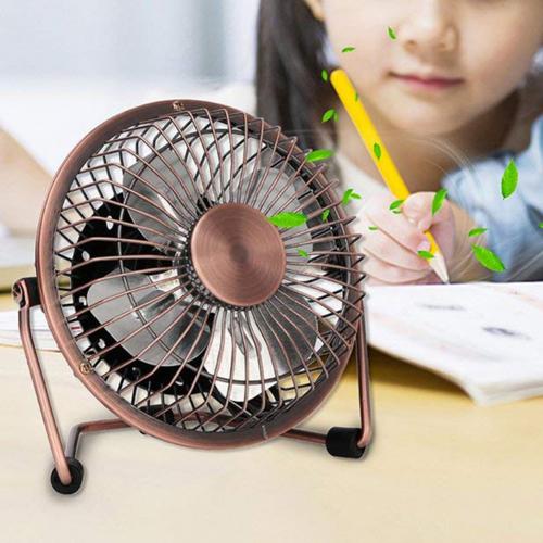 Mini USB Desktop Home Metal Fan Angle Adjustable Quiet Ventilator Summer Cooler: Default Title