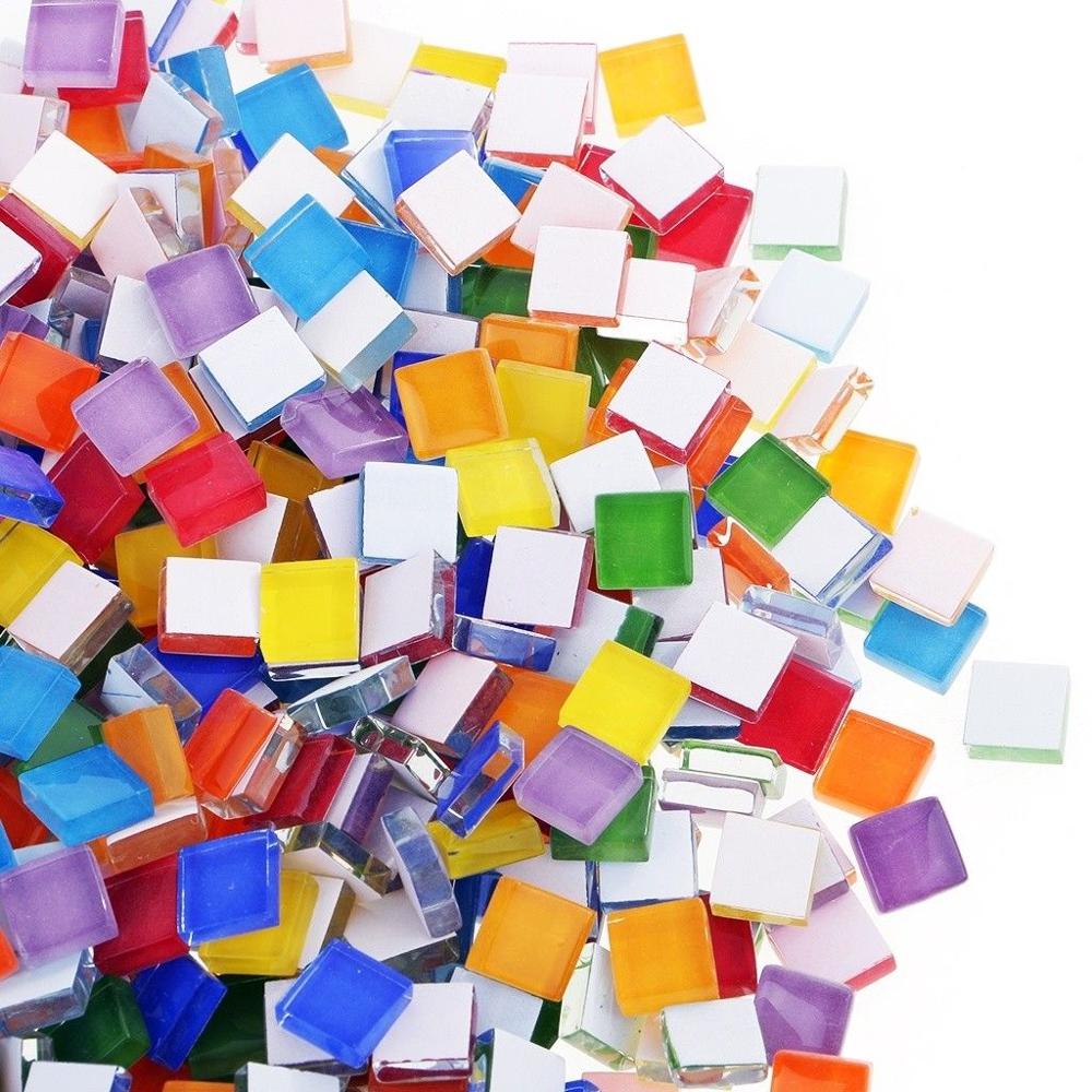 1 x 1cm 110 stk flerfarvet materiale mosaikfliser til gør-det-selv håndværksprojekter, tilbehør, tilbehør mosaikfliser dekoration