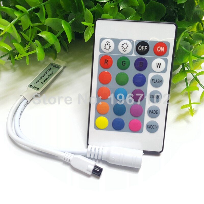 Led Strip Controller 24 Key 44key Led Lights Controller IR Remote Led RGB Controller Dimmer DC12V 6A For RGB 3528 5050 LED Strip