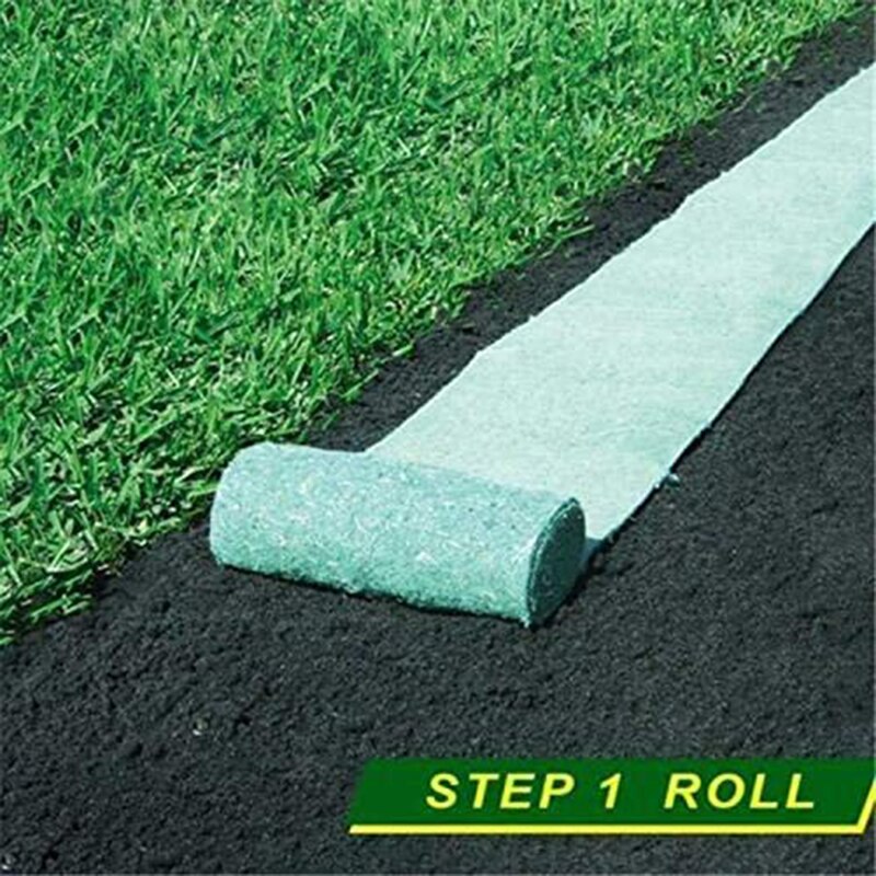 Biodegradable Grass Seed Mat 0.2m X 3m Seed Starter Mat Lawn Planting Fertilizer Paper Grass Seed Carpet Seed Starter Mat
