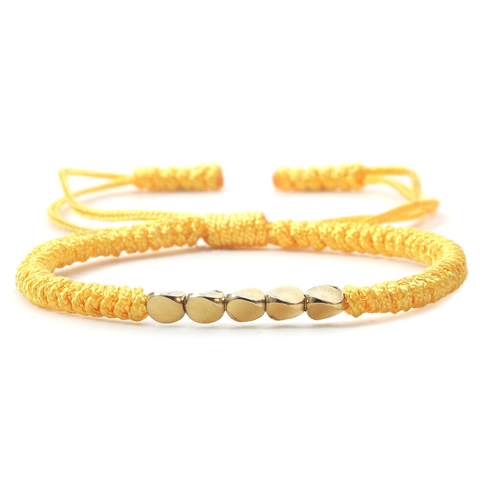 Pulsera de cuentas de cobre budista tibetana hecha a mano, nudos con dijes, cuerda de Buda, brazaletes de hilo trenzado de la suerte ajustables para mujeres y hombres: Verde oscuro