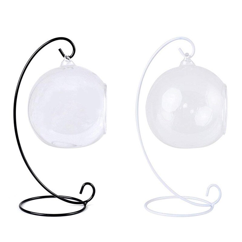 (6 pacote) ornamento expositor, ferro pendurado suporte rack suporte para suspensão globo de vidro planta de ar terrário, bruxa bola, christma