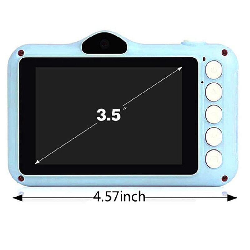 Mini cámara para niños, cámara de juguete HD recargable para niños videocámara 32G TF tarjeta 1080P 3,5 pulgadas grabadora de Video para niños (azul)