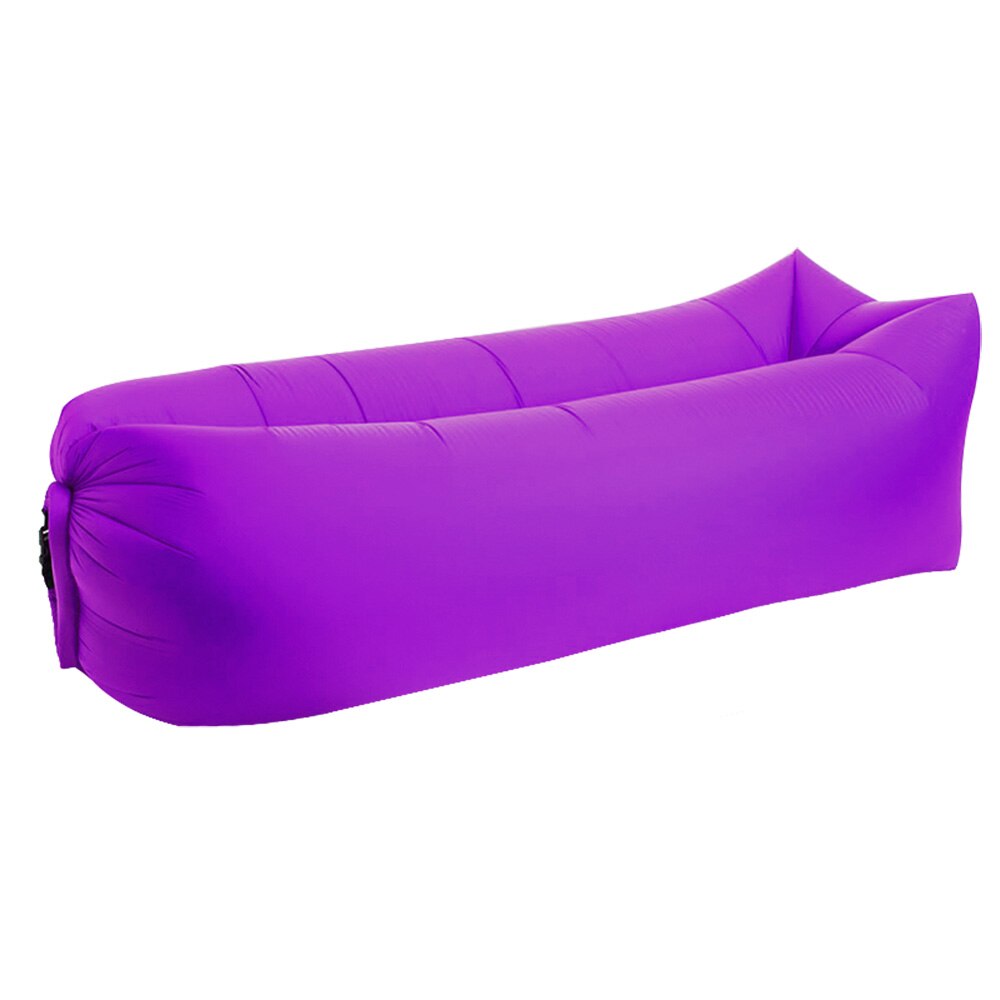 Let sovepose vandtæt oppustelig pose doven sofa camping soveposer luft seng voksen strand lounge stol hurtig foldning: Lilla