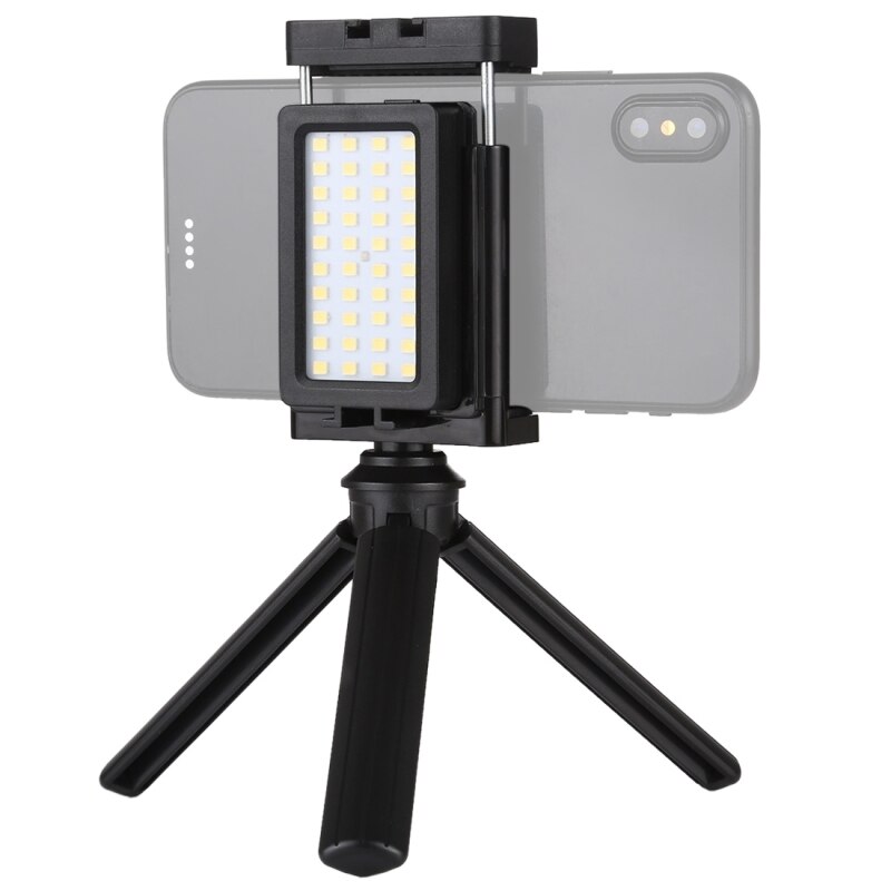 Mini Vlog Led Video Licht Statief Kit CRI95 Dimbare Kleurrijke Rgb/Wit Fill Licht Fotografische Verlichting Statief Houder Universele