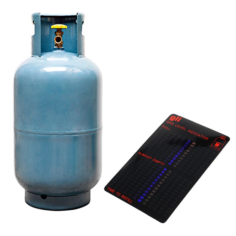 1 stk magnetisk gasflaske værktøj gastank niveau indikator propan butan lpg brændstofmåler campingvogn flaske temperatur måling