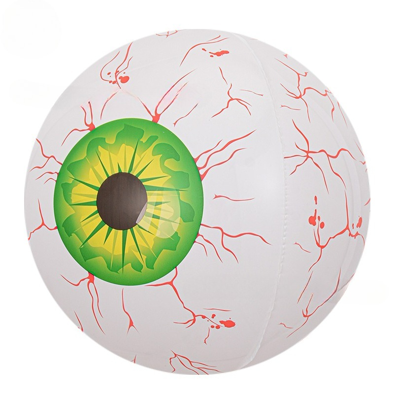 1 stk. oppblåsbare øyeballonger for halloween, 22 cm, 3- farger, skrekk-temafest, øyeballonger til halloween-dekorasjoner.: Kamuflere