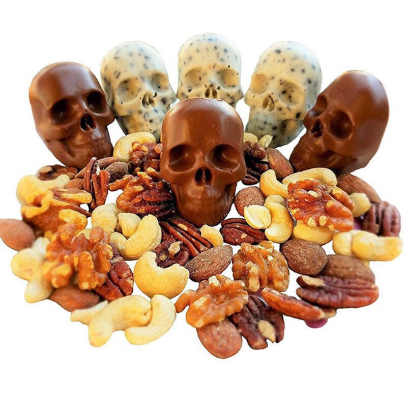 4-Cavity Whisky Ijs Rooster Wijn Ijs Tool Tray Mold 3D Skull Silicone Mold Maker Huishoudelijke Gebruik Keuken Steen islande Chiller