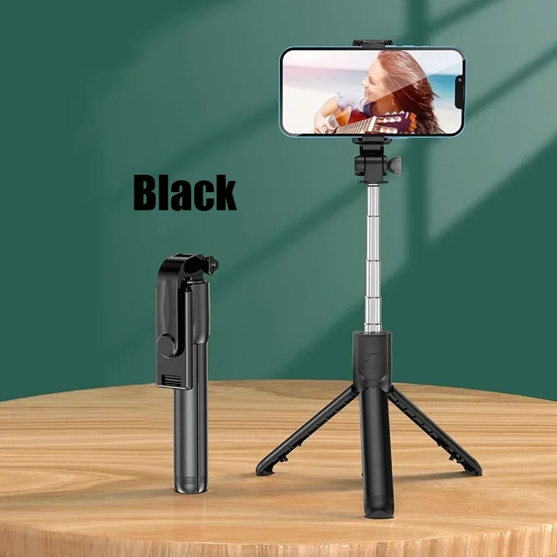 Bluetooth Selfie Stick Draadloos 360° draaibaar statief Afstandsbediening Sluiter Invullicht Multifunctionele intrekbare standaard