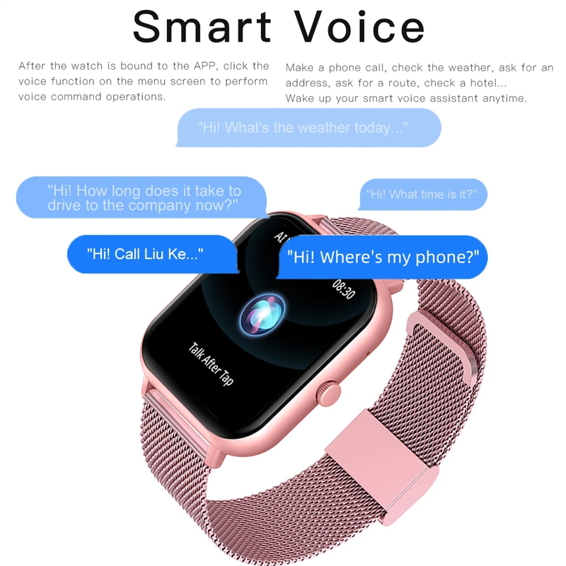 2023 Chiamata Bluetooth Smart Watch Donna Quadrante personalizzato Smartwatch per Android IOS Orologi musicali impermeabili Orologio da polso Full Touch