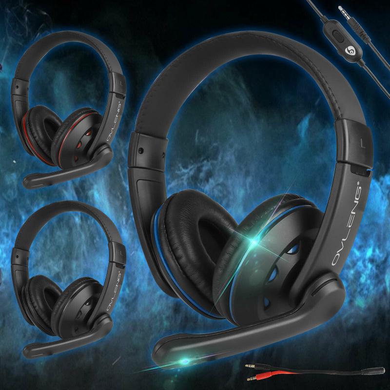 Gaming Headsets Headphones With Light Mic Stereo Earphones Deep Bass For PC Computer Gamer Laptop For PS4 X-BOX/Nintendo Switch