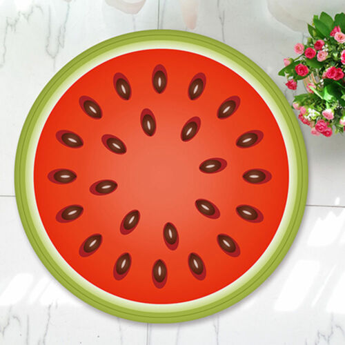 Teppe barnetepper varmt abstrakte tepper 3d trykk barn sommerfrukt sitron vannmelon kiwi tomat gulvtepper 4 farger: 100cm / Vannmelon