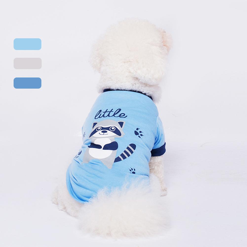 Été animal de compagnie chien chat vêtements dessin animé raton laveur impression respirant avant-jambes T-Shirt haut gilet petit chien chemise Yorkies Chihuahua vêtements