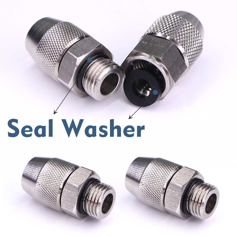 0.8-1.8mm 1/4" 1/2" Misting Nozzles Adjustable Atomization Sprayer Stainless Steel Adapter Garden Irrigation Cooling Watering