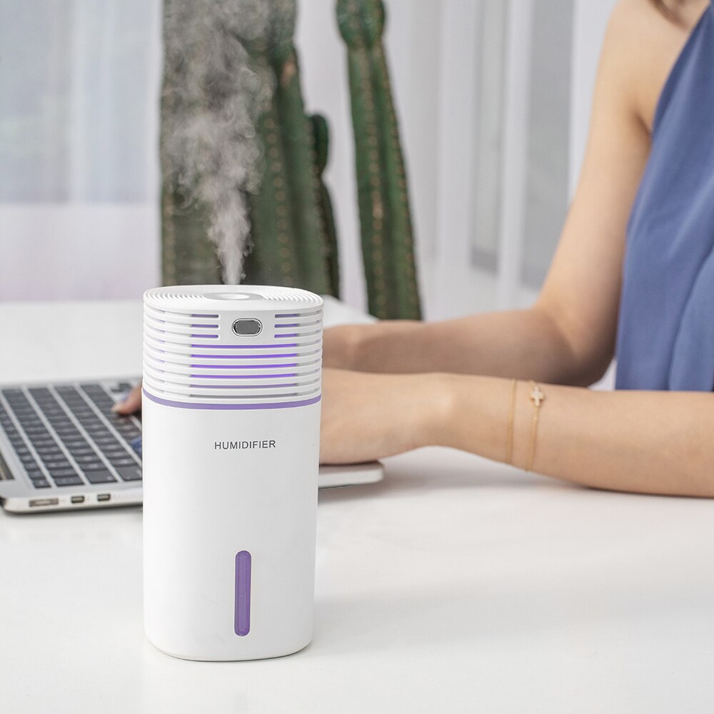 Humidificateur d'air portable 255ml ultrasons couleur creuse lampe cube humidificateur bureau chambre voiture usb diffuseur d'arôme brumisateur