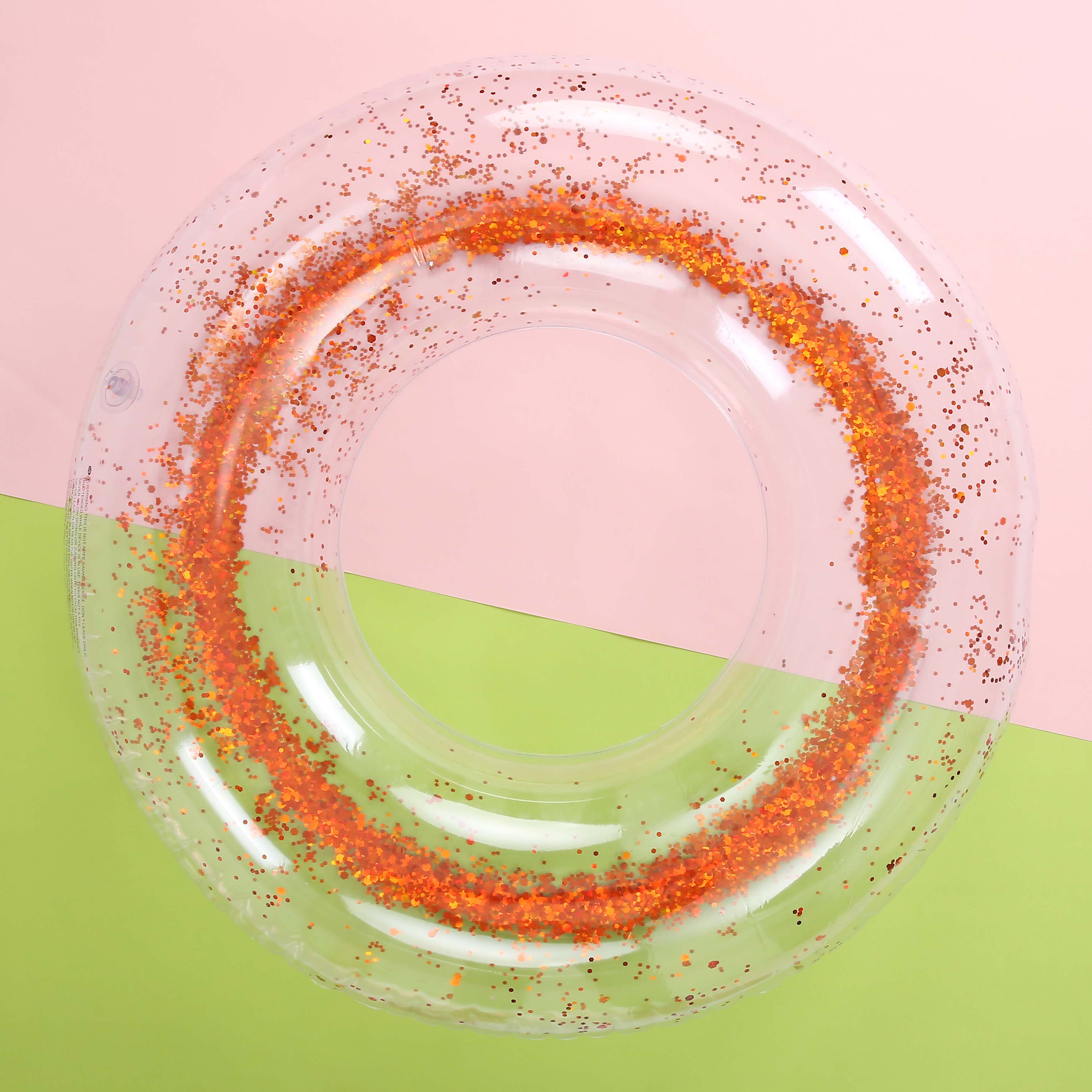 Inflatable Pool Rose Gold Glitter Swim Ring Swimming Tool Pool Life Buoy pool floats For Adult Pool: 100cm yellow