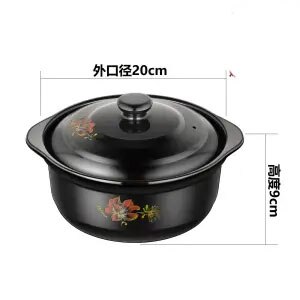 Casserole Stew Pot Soup Pot Small Casserole Gas Gas Open Flame Household Rice Noodle Ceramic Health Pot Ceramic Pot Cooking: 1.7L