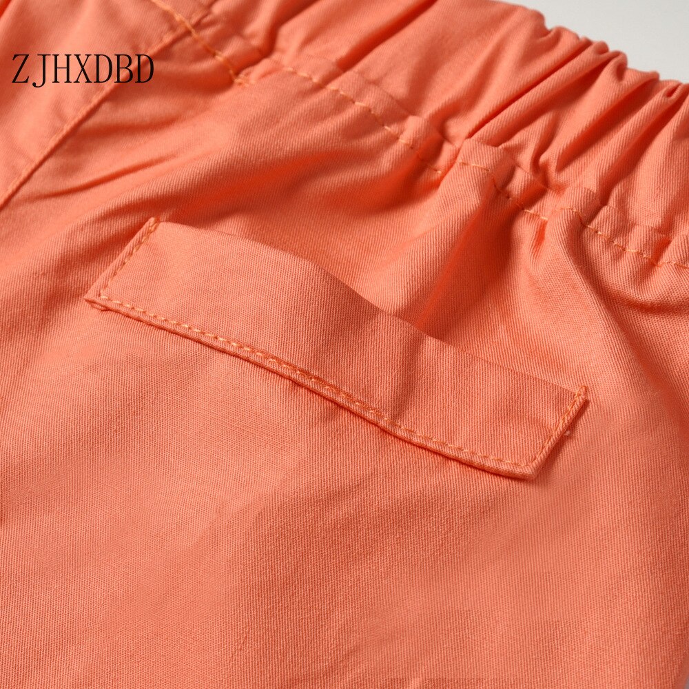 Orange solida shorts pojkar barn byxor pojkar fritidsshorts medelålders baby vävda sommarshorts barnkläder byxor