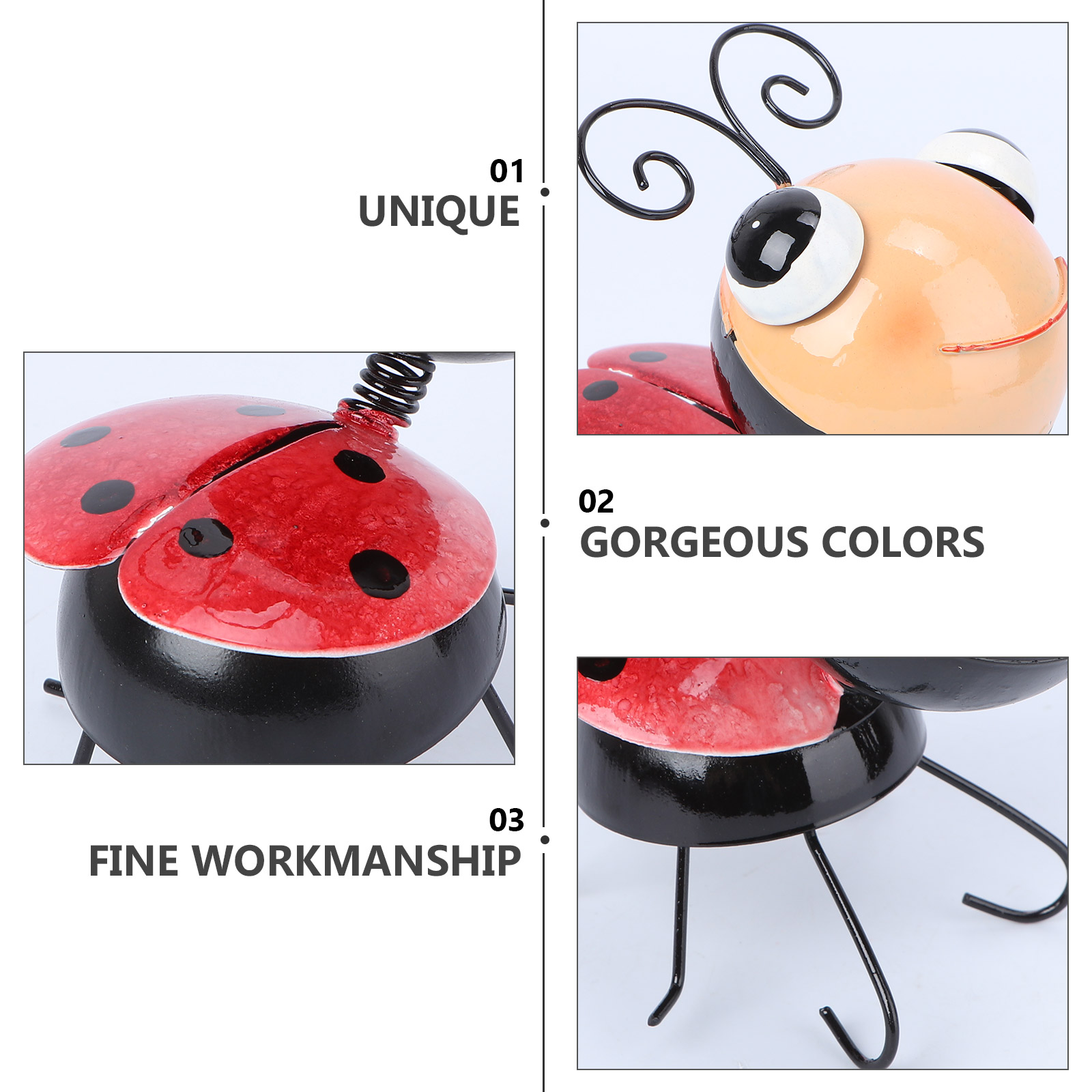 Ladybug Model Outdoor Playsets Home Outdoor Playsetation Iron Crafts Garden Adornment Yard Ornament