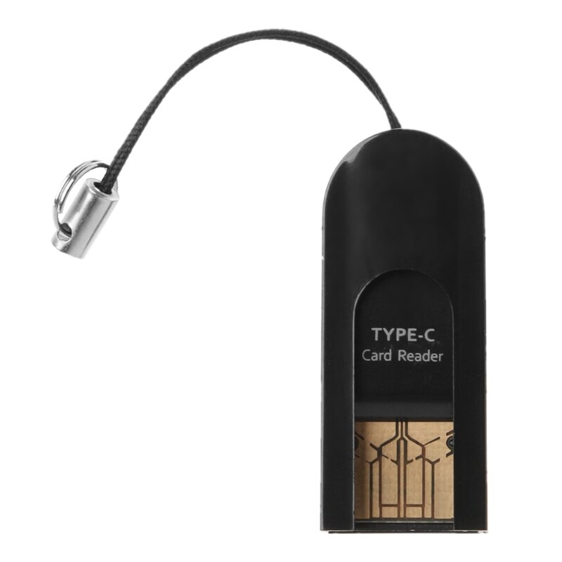 Twee In Een Usb 3.1 Type C Naar Usb 2.0 Micro Sd Tf Kaartlezer Otg Adapter Voor Pc Mobiele telefoon: Black