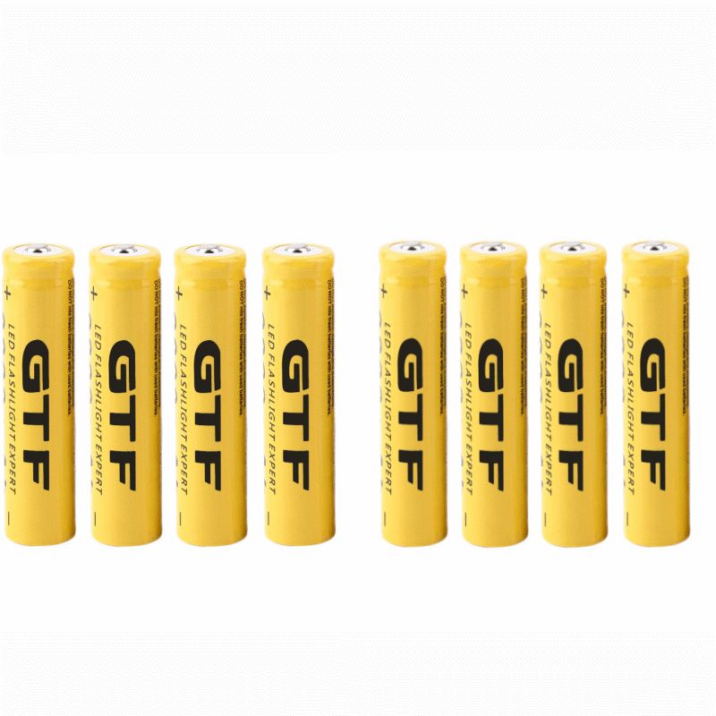 GTF 3.7V 18650 9800mAh Li-ion batterie Rechargeable 18650 batterie Rechargeable pour lampe de poche torche accumulateur batteries: 8pcs