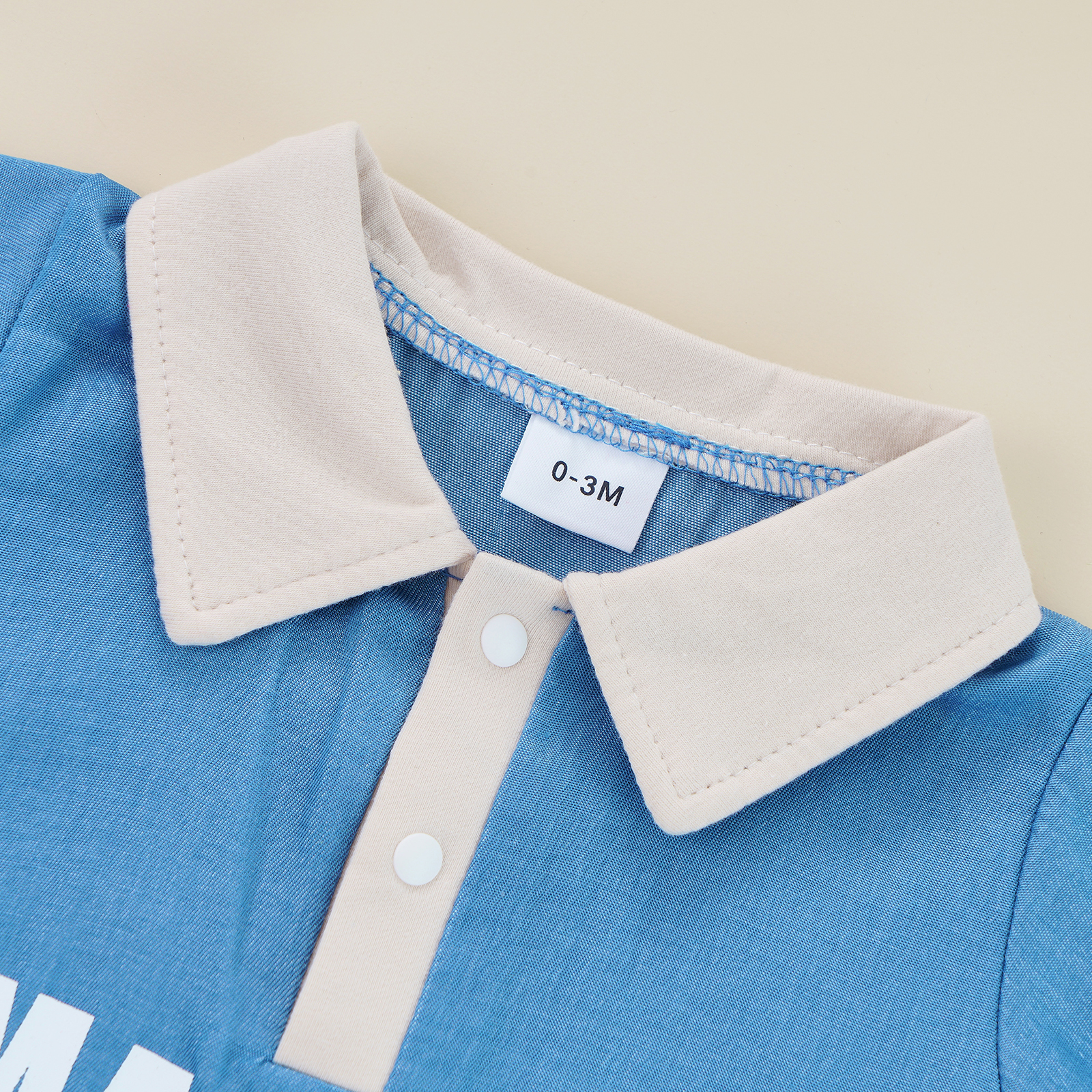 Combinaison à manches courtes pour bébés garçons, col rabattu, lettres imprimées, décontractée, barboteuse d'été, vêtements pour bébés garçons