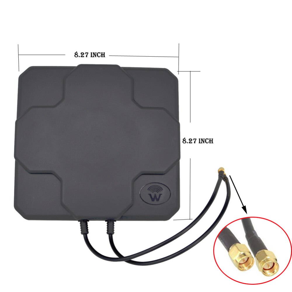 2*22dBi Outdoor 4G LTE MIMO Antenna Dual Polarization Panel Directional External Antenne For Wirness N male SMA Male 20cm Cable