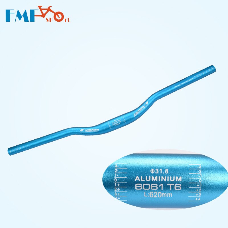 FMFXTR – guidon de vtt plat/surélevé en alliage d'aluminium haute résistance, partie droite de vélo, 31.8x620/700mm: Riser-620-blue