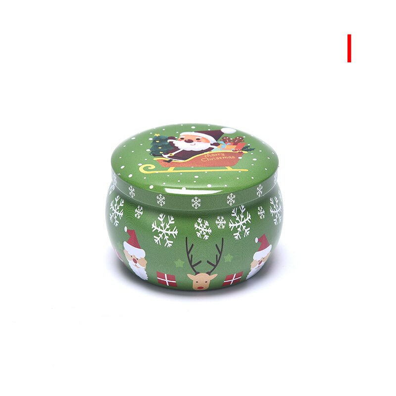 Botes de lata fabricación de velas para Navidad, recipientes para decoraciones navideñas, caja de almacenamiento de , Caja Sellada a prueba de humedad, 1 ud.: I