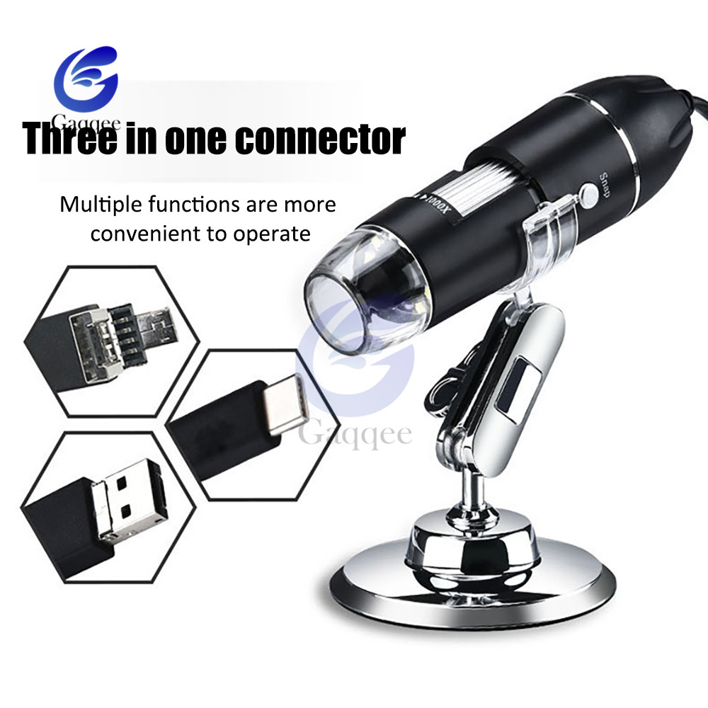 1600X/1000X/500X Microscope USB MICRO TYPE-C 3in1 Digital Electronic Microscopio 30W Camera Stereo Endoscope Magnifier mikroskop: 500X / USB MICRO TYPE-C