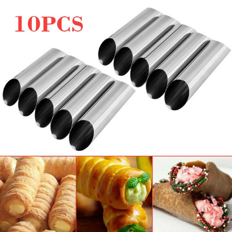 10x cannoli muoto kerma putket kuori sarvi muotti leivonta taikina muotti croissant työkalu