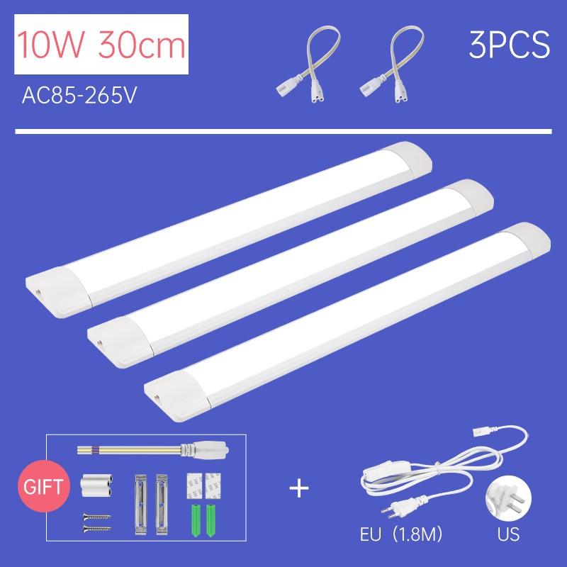 T5 T8 Tubo de luz LED 220V 30cm 60cm 120cm Lámpara de pared Bombilla Lampada 20W Tobe lampa 2FT 4FT Para el hogar Cocina interior Iluminación Lámpara de barra de luz fluorescente con tubo súper brillante: YELLOW / LIGHT BLUE
