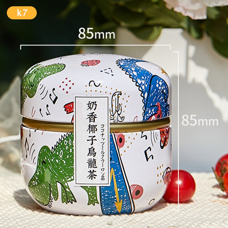 Tea Cans Retro Floral Tin Cans Tea Storage Box Wedding Candy Box Box Sealed Food Packaging Jars Candle Jars: -N7