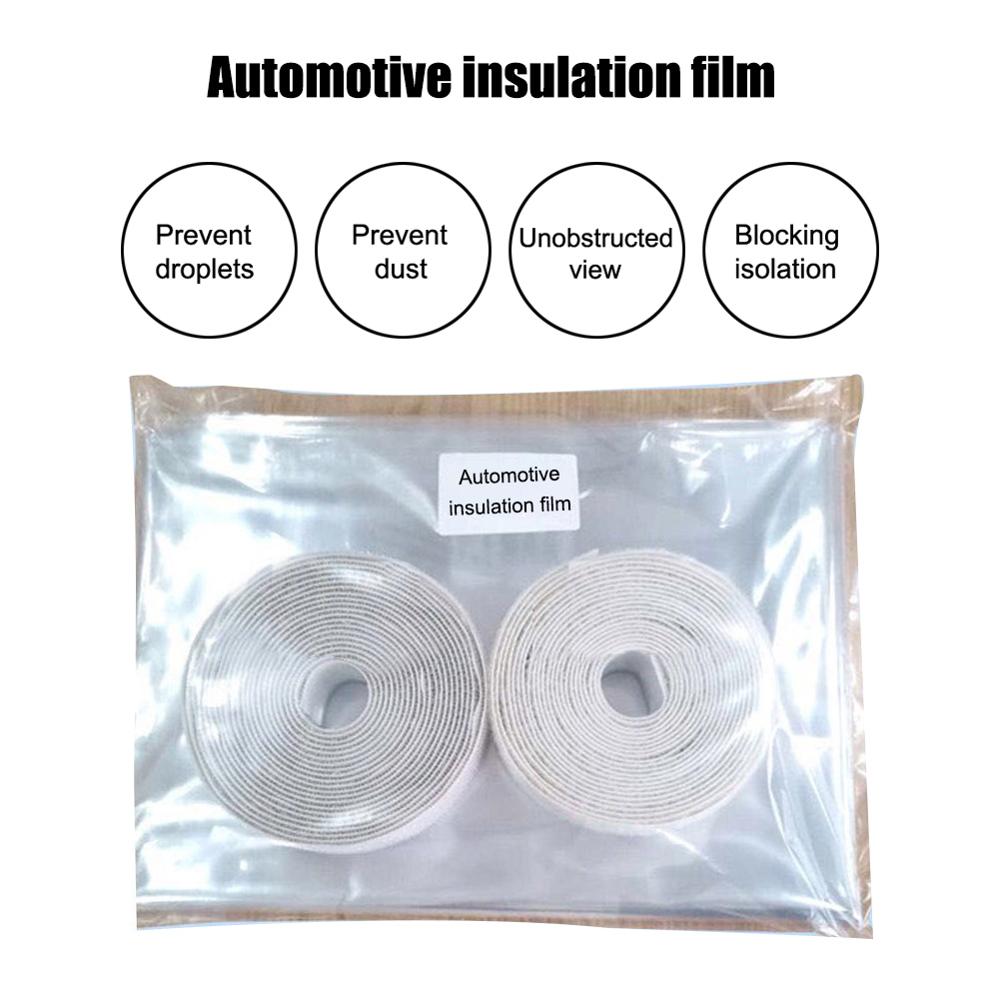 Transparent Car Anti Droplets Proof Isolation Screen PVC Protection Film Curtain For Uber Taxi Driver Passenger Car Interior: 1.4x2m