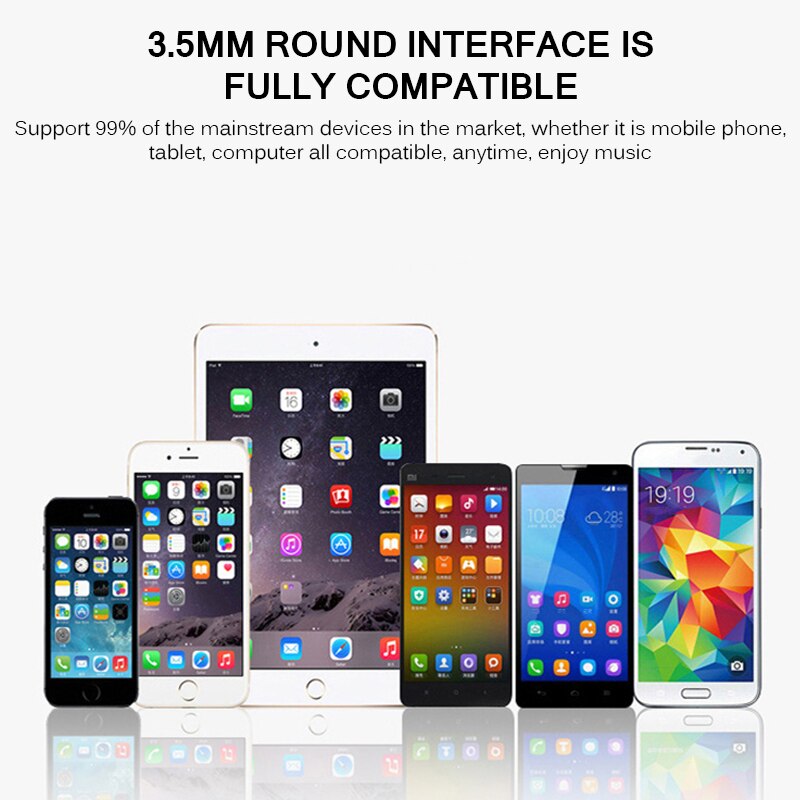 Headphones 3.5mm round interface Ear Headsets Bass HD sound Adjustable wired headset for phones tablets and computers