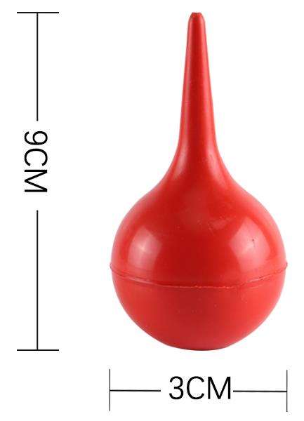 Örontvättboll silikon öronkula gummiläder laboratorieutrustning kraftfull blåsande dator dator dammborttagningsboll: 9 x 3cm