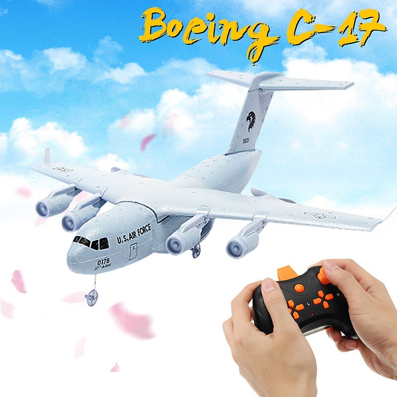 Rc Transport C17 Vliegtuig Fixed-Wing -Proof 373Mm Spanwijdte Geplaatst Epp Afstandsbediening Vliegtuigen Speelgoed