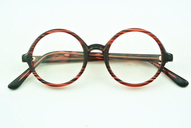 50's 44mm Vintage Ronde Bril Brilmonturen Schildpad Full-velg Optic Rx staat: Tortoise