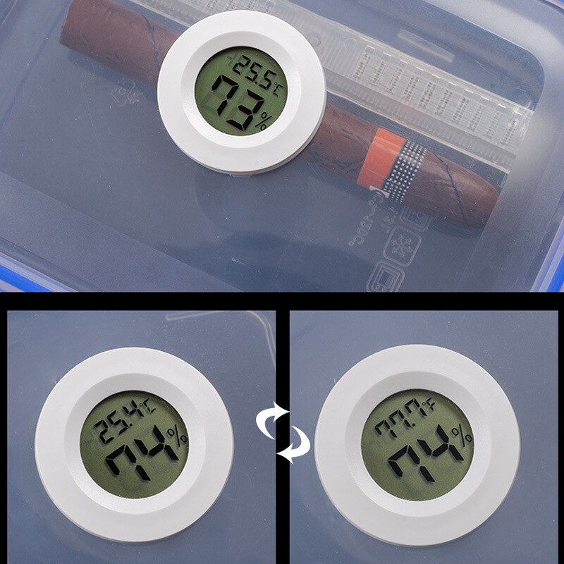 Barattolo trasparente dell'umidificatore della scatola di sigaro dei PP del commestibile per l'igrometro integrato della caramella del tabacco del sigaro con il legno di cedro dell'umidificatore del sigaro