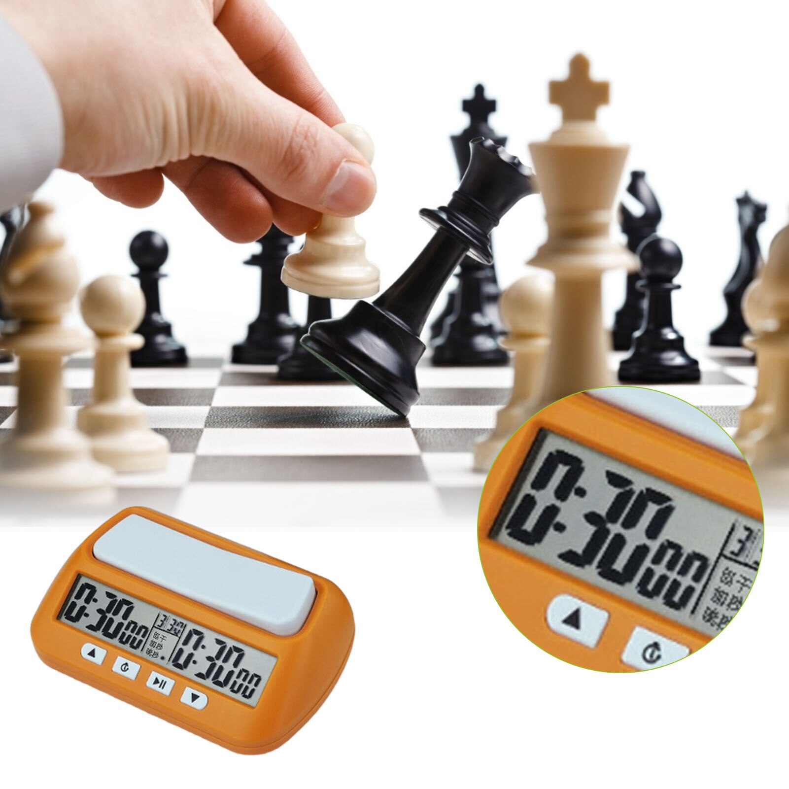 Chess Clock Chess Family Board Games Portable Digital Chess Timer With Alarm Stop Competition Count Up Down Game