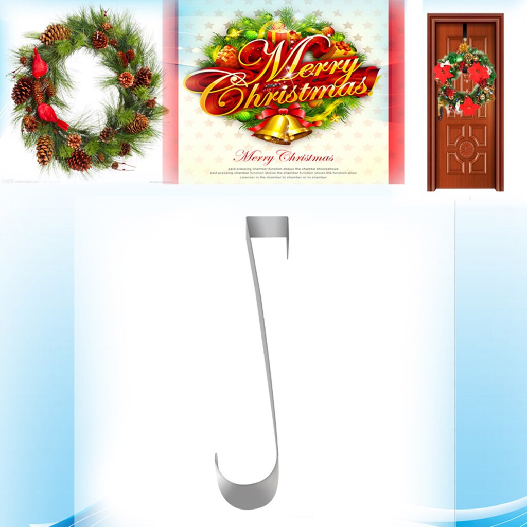 Voordeur Krans Er Kerstkrans Haak Metalen Handige Krans Er Ing Haak (14.96 ''Inch, 14.57-25'' Inch): adjustable White