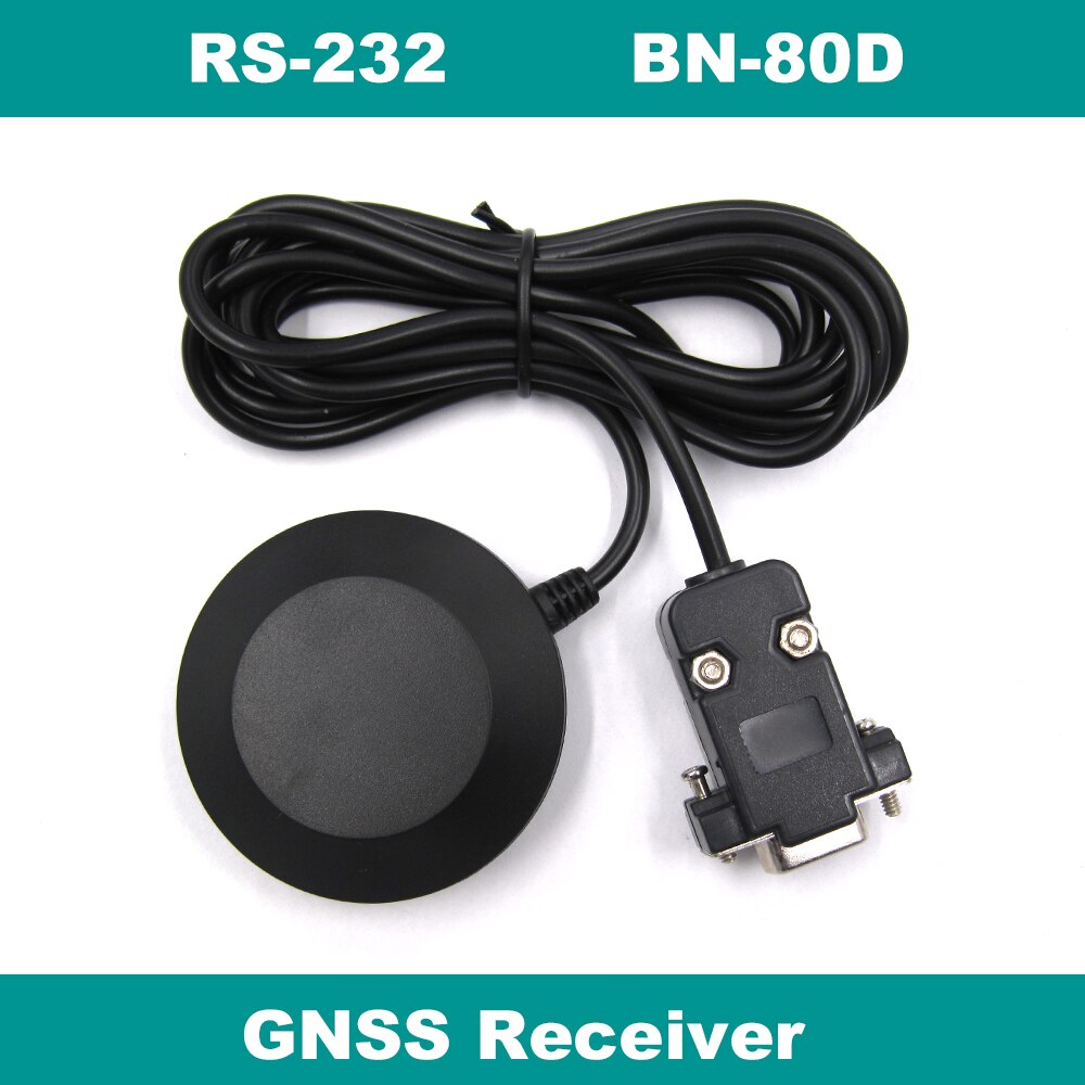 RS232 niveau DB9 vrouwelijke connector GNSS ontvanger, Dual GPS/GLONASS ontvanger, GPS module antenne, BN-80D