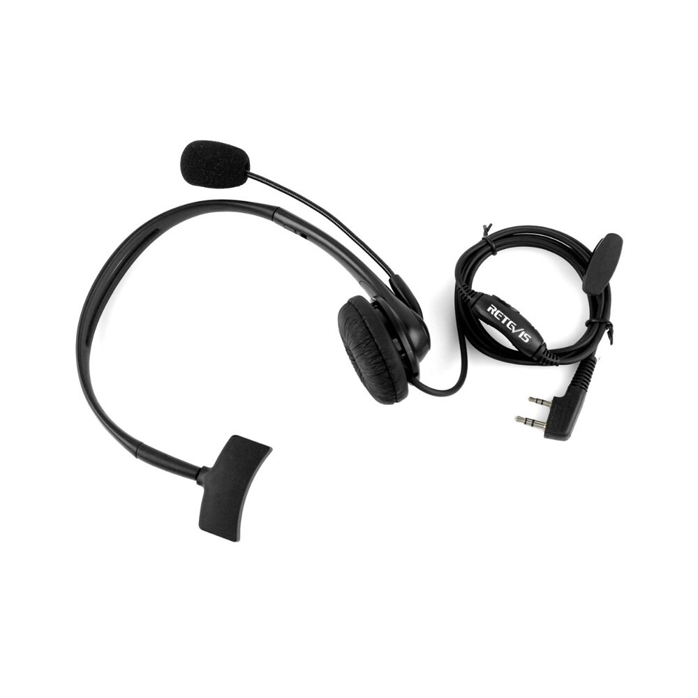 Retevis 2Pin Walkie Talkie Headset Sponge Earpad Earpiece with PPT Mic Accessories For Kenwood Baofeng UV-5R BF-888S H777 RT5R: 1pc Earpiece