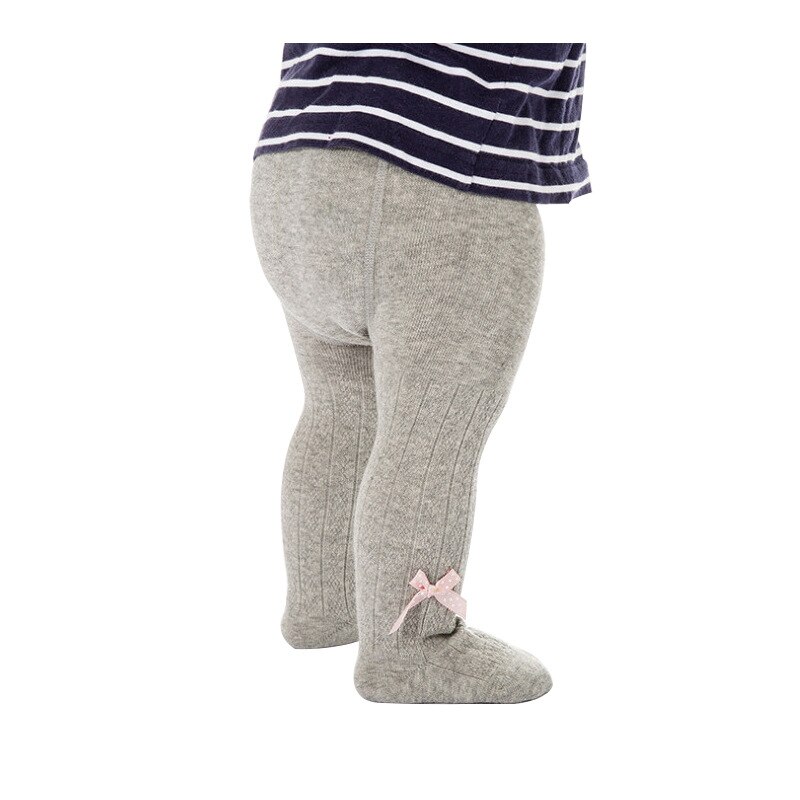 Bebê leggings primavera penteado algodão desossado costura cabeça outono toddlers meia-calça algodão com nervuras collants meninas