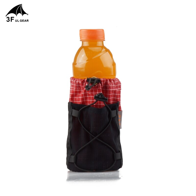 3f ul gear vandflaske taske pose vandtæt baldakin hængende på rygsæk tilbehør ultralette til camping vandreture udendørs: Orange rød ingen flaske